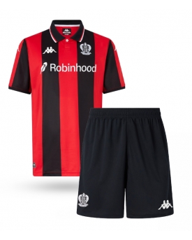 Billige Fotballdrakt OGC Nice Replika Hjemmedraktsett Barn 2025-26 Kortermet (med bukser)